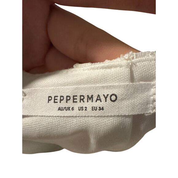 Peppermayo White Lace Tie Cut Out Dress - Picture 2 of 5